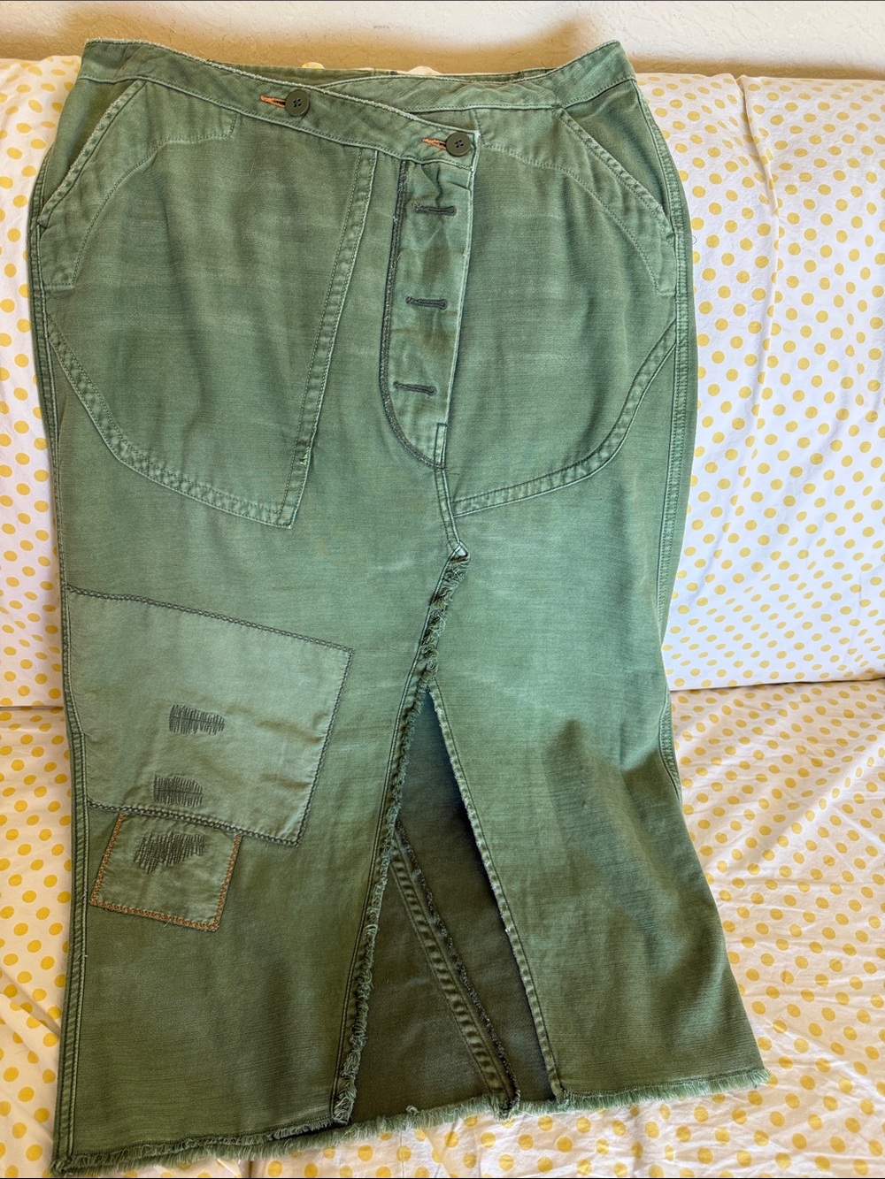 Women’s Free People Olive Green Utility Skirt